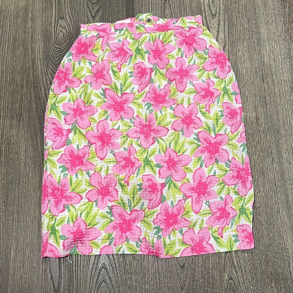 Talbots Womens Pure Silk Pencil Skirt Floral High Waist Lined Multicolor Size 4